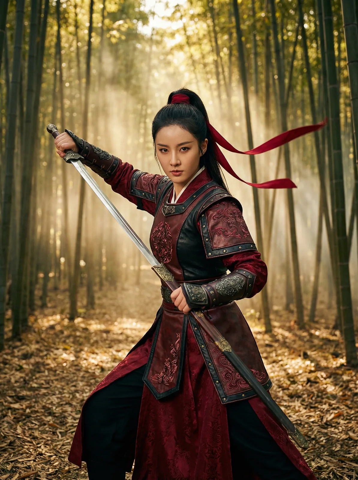 集芳阁 - 竹林剑影高清艺术摄影