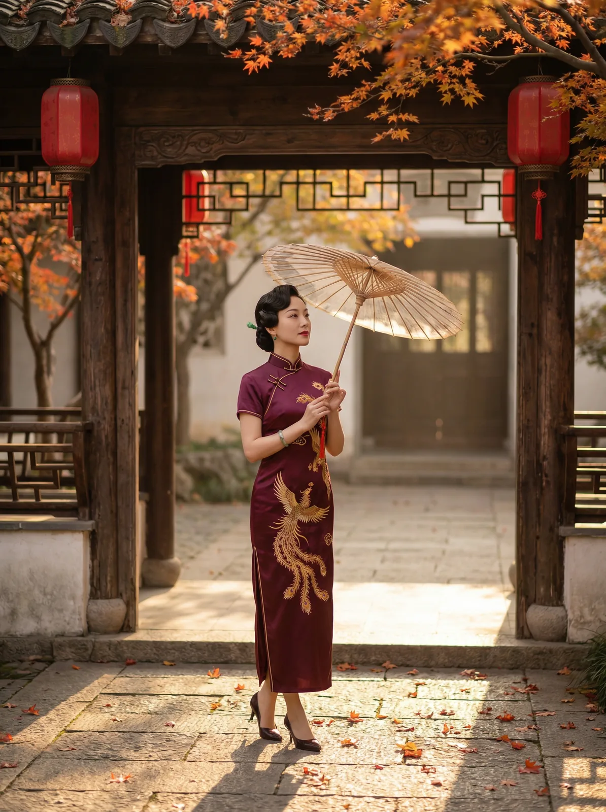 集芳阁 - 秋枫丹韵高清艺术摄影